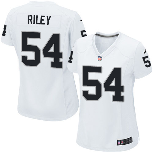 Women's Game Perry Riley Nike Jersey White Road - #54 NFL Oakland Raiders